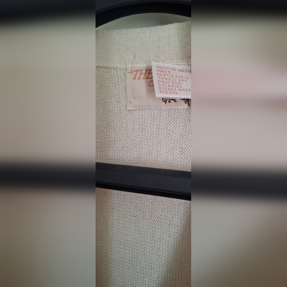 The Fox CollectionKint Cream Button-Up Cardigan knit cardigan XL(46)orlon Acrili - Picture 10 of 10
